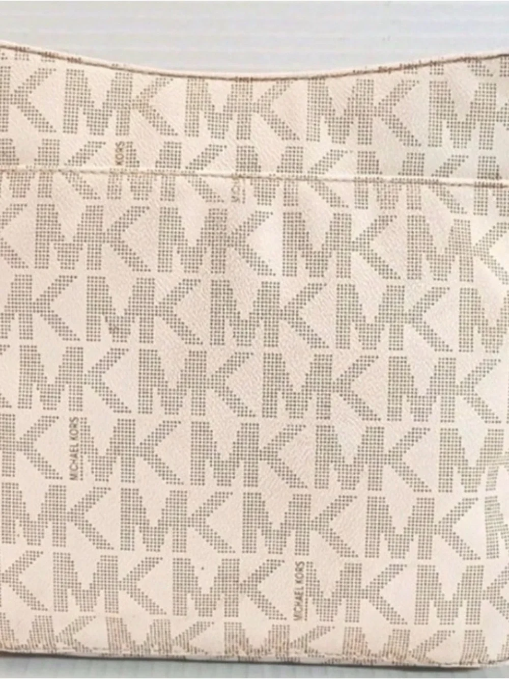 Michael Kors Vanilla MK Logo Shoulder Bag